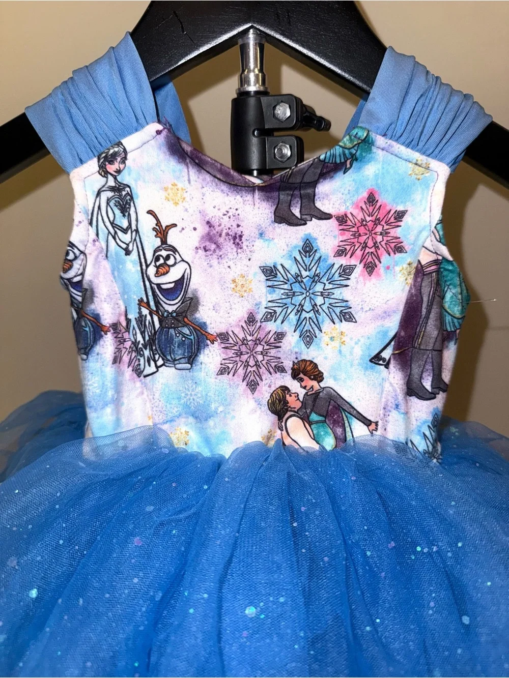 AriTutus brand tutu dress with hand drawn Frozen characters, size 12 mo